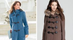 Дафлкот пальто - модные образы осени Серый женский дафлкот